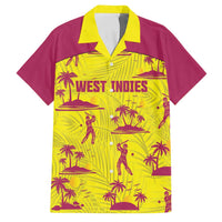 West Indies Cricket Custom Family Matching Short Sleeve Bodycon Dress and Hawaiian Shirt Windies Palm Tree Tropical Style - Wonder Print Shop