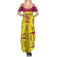 West Indies Cricket Custom Family Matching Summer Maxi Dress and Hawaiian Shirt Windies Palm Tree Tropical Style - Wonder Print Shop