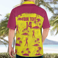 West Indies Cricket Custom Hawaiian Shirt Windies Palm Tree Tropical Style - Wonder Print Shop