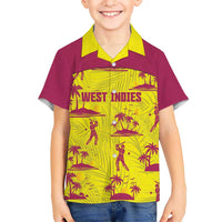West Indies Cricket Custom Hawaiian Shirt Windies Palm Tree Tropical Style - Wonder Print Shop