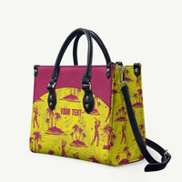West Indies Cricket Custom Leather Bag Windies Palm Tree Tropical Style - Wonder Print Shop