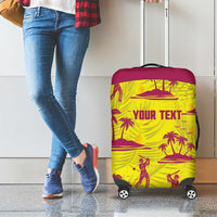 West Indies Cricket Custom Luggage Cover Windies Palm Tree Tropical Style - Wonder Print Shop