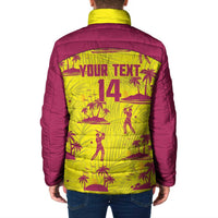 West Indies Cricket Custom Padded Jacket Windies Palm Tree Tropical Style - Wonder Print Shop