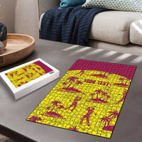 West Indies Cricket Custom Puzzle Windies Palm Tree Tropical Style - Wonder Print Shop