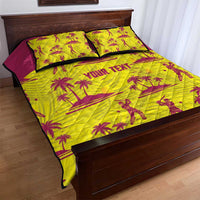 West Indies Cricket Custom Quilt Bed Set Windies Palm Tree Tropical Style - Wonder Print Shop