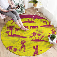West Indies Cricket Custom Round Carpet Windies Palm Tree Tropical Style - Wonder Print Shop