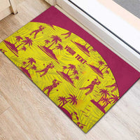 West Indies Cricket Custom Rubber Doormat Windies Palm Tree Tropical Style - Wonder Print Shop