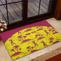 West Indies Cricket Custom Rubber Doormat Windies Palm Tree Tropical Style - Wonder Print Shop
