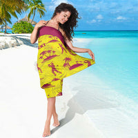 West Indies Cricket Custom Sarong Windies Palm Tree Tropical Style - Wonder Print Shop