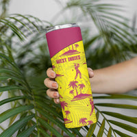 West Indies Cricket Skinny Tumbler Windies Palm Tree Tropical Style - Wonder Print Shop