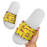 West Indies Cricket Custom Slide Sandals Windies Palm Tree Tropical Style - Wonder Print Shop