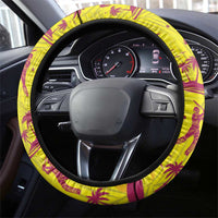 West Indies Cricket Steering Wheel Cover Windies Palm Tree Tropical Style - Wonder Print Shop