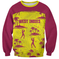 West Indies Cricket Custom Sweatshirt Windies Palm Tree Tropical Style - Wonder Print Shop