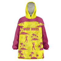 West Indies Cricket Custom Wearable Blanket Hoodie Windies Palm Tree Tropical Style - Wonder Print Shop