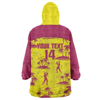 West Indies Cricket Custom Wearable Blanket Hoodie Windies Palm Tree Tropical Style - Wonder Print Shop