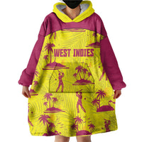 West Indies Cricket Custom Wearable Blanket Hoodie Windies Palm Tree Tropical Style - Wonder Print Shop