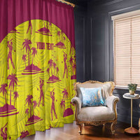 West Indies Cricket Custom Window Curtain Windies Palm Tree Tropical Style - Wonder Print Shop