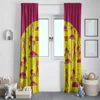 West Indies Cricket Custom Window Curtain Windies Palm Tree Tropical Style - Wonder Print Shop