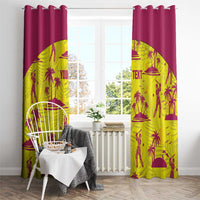 West Indies Cricket Custom Window Curtain Windies Palm Tree Tropical Style - Wonder Print Shop