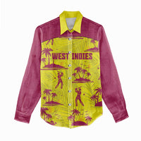 West Indies Cricket Custom Women Casual Shirt Windies Palm Tree Tropical Style - Wonder Print Shop