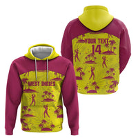 West Indies Cricket Custom Zip Hoodie Windies Palm Tree Tropical Style - Wonder Print Shop
