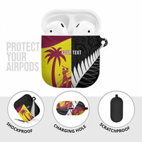 New Zealand and West Indies Cricket Custom AirPods Case Black Cap Windies Together - Wonder Print Shop