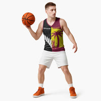 New Zealand and West Indies Cricket Custom Basketball Jersey Black Cap Windies Together - Wonder Print Shop