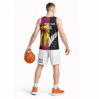 New Zealand and West Indies Cricket Custom Basketball Jersey Black Cap Windies Together - Wonder Print Shop