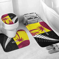 New Zealand and West Indies Cricket Custom Bathroom Set Black Cap Windies Together - Wonder Print Shop