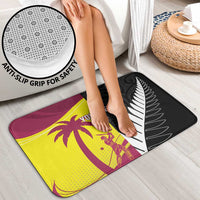 New Zealand and West Indies Cricket Custom Bathroom Set Black Cap Windies Together - Wonder Print Shop