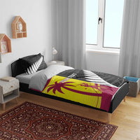 New Zealand and West Indies Cricket Custom Bedding Set Black Cap Windies Together - Wonder Print Shop