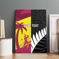 New Zealand and West Indies Cricket Custom Canvas Wall Art Black Cap Windies Together - Wonder Print Shop
