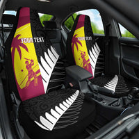 New Zealand and West Indies Cricket Custom Car Seat Cover Black Cap Windies Together - Wonder Print Shop