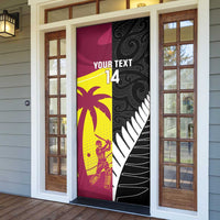 New Zealand and West Indies Cricket Custom Door Cover Black Cap Windies Together - Wonder Print Shop