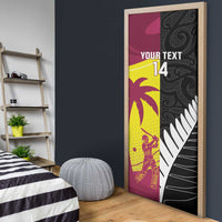 New Zealand and West Indies Cricket Custom Door Cover Black Cap Windies Together - Wonder Print Shop