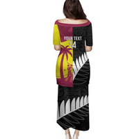 New Zealand and West Indies Cricket Custom Family Matching Puletasi and Hawaiian Shirt Black Cap Windies Together - Wonder Print Shop