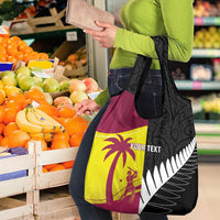 New Zealand and West Indies Cricket Custom Grocery Bag Black Cap Windies Together - Wonder Print Shop