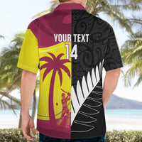 New Zealand and West Indies Cricket Custom Hawaiian Shirt Black Cap Windies Together - Wonder Print Shop