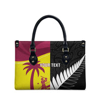 New Zealand and West Indies Cricket Custom Leather Bag Black Cap Windies Together - Wonder Print Shop