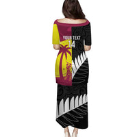 New Zealand and West Indies Cricket Custom Puletasi Black Cap Windies Together - Wonder Print Shop