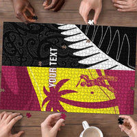 New Zealand and West Indies Cricket Custom Puzzle Black Cap Windies Together - Wonder Print Shop