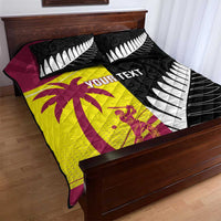 New Zealand and West Indies Cricket Custom Quilt Bed Set Black Cap Windies Together - Wonder Print Shop