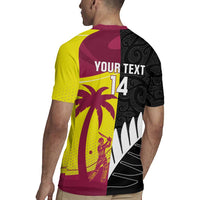 New Zealand and West Indies Cricket Custom Rugby Jersey Black Cap Windies Together - Wonder Print Shop