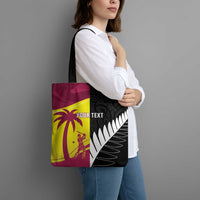 New Zealand and West Indies Cricket Custom Tote Bag Black Cap Windies Together - Wonder Print Shop