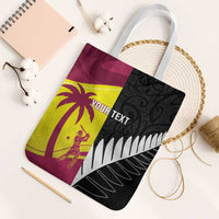 New Zealand and West Indies Cricket Custom Tote Bag Black Cap Windies Together - Wonder Print Shop