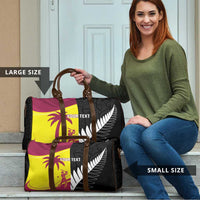 New Zealand and West Indies Cricket Custom Travel Bag Black Cap Windies Together - Wonder Print Shop