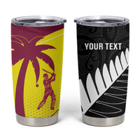New Zealand and West Indies Cricket Custom Tumbler Cup Black Cap Windies Together - Wonder Print Shop