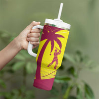 New Zealand and West Indies Cricket Custom Tumbler With Handle Black Cap Windies Together - Wonder Print Shop