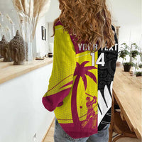 New Zealand and West Indies Cricket Custom Women Casual Shirt Black Cap Windies Together - Wonder Print Shop