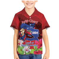 Ayiti-Cheri Independence Day Family Matching Mermaid Dress and Hawaiian Shirt Land of High Mountains - Wonder Print Shop